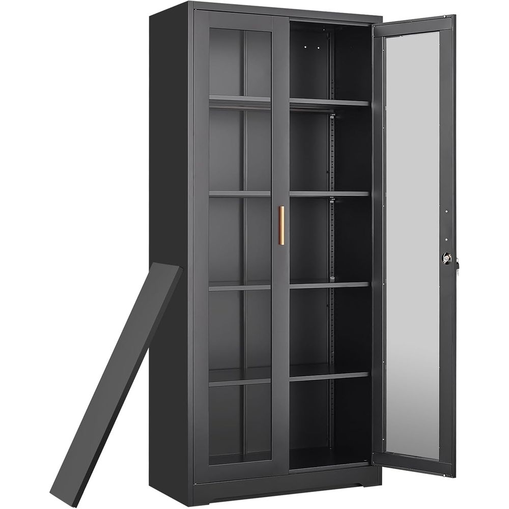 Storage & Organization - Curio Display Cabinet with Glass Do,71”H