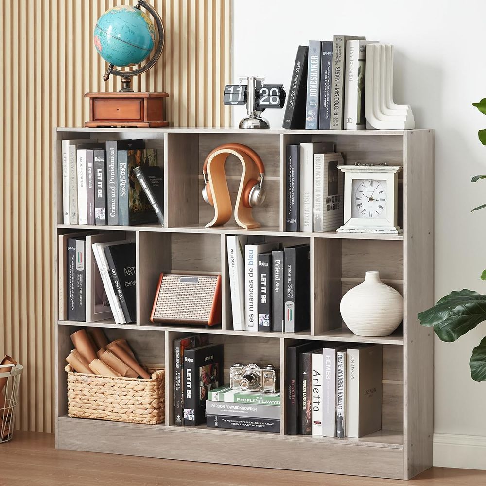 Storage & Organization - LEYAOYAO 10 Cube Bookshel with Base,3