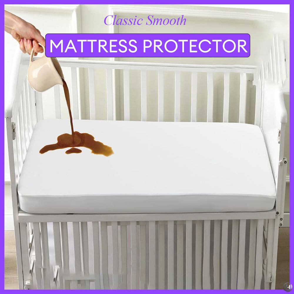 1pc Crib Mattress Protector Sm - Waterproof Mattress Protector Breathable ulasan dan harga