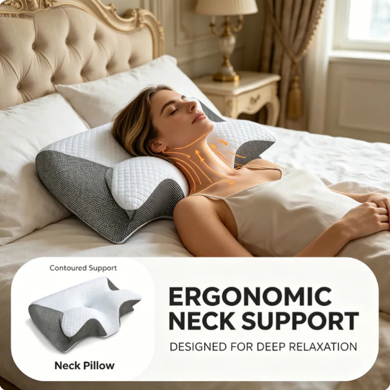 Neck Pain Relief Memory Foam C - Memory Foam Orthopedic Pillow Neck Pain ulasan dan harga