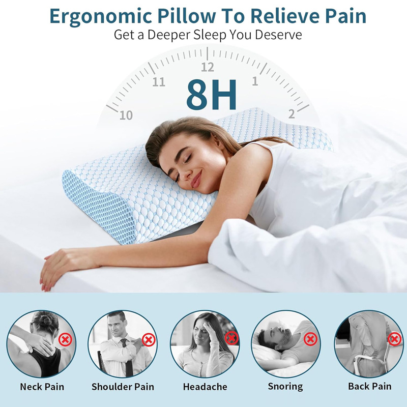 Slow Rebound Pillow 60*40*12CM - Anti Snore Contour Pillow ulasan dan harga