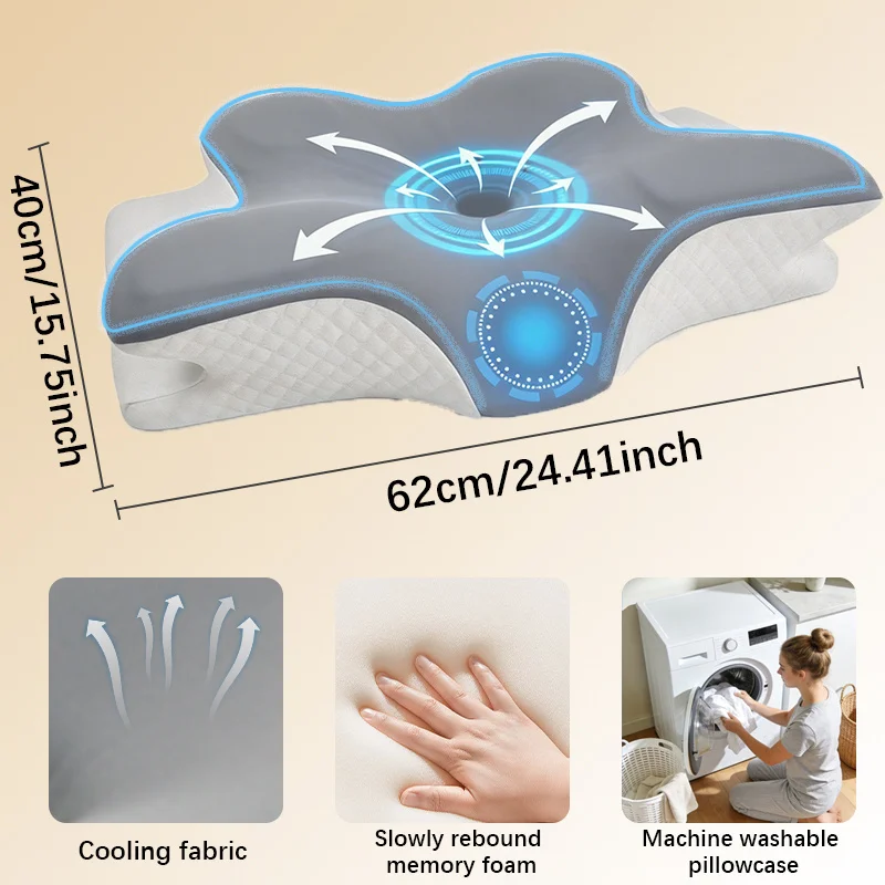 Memory Foam Pillow Cervical Pi - Memory Foam Orthopedic Pillow Neck Pain ulasan dan harga