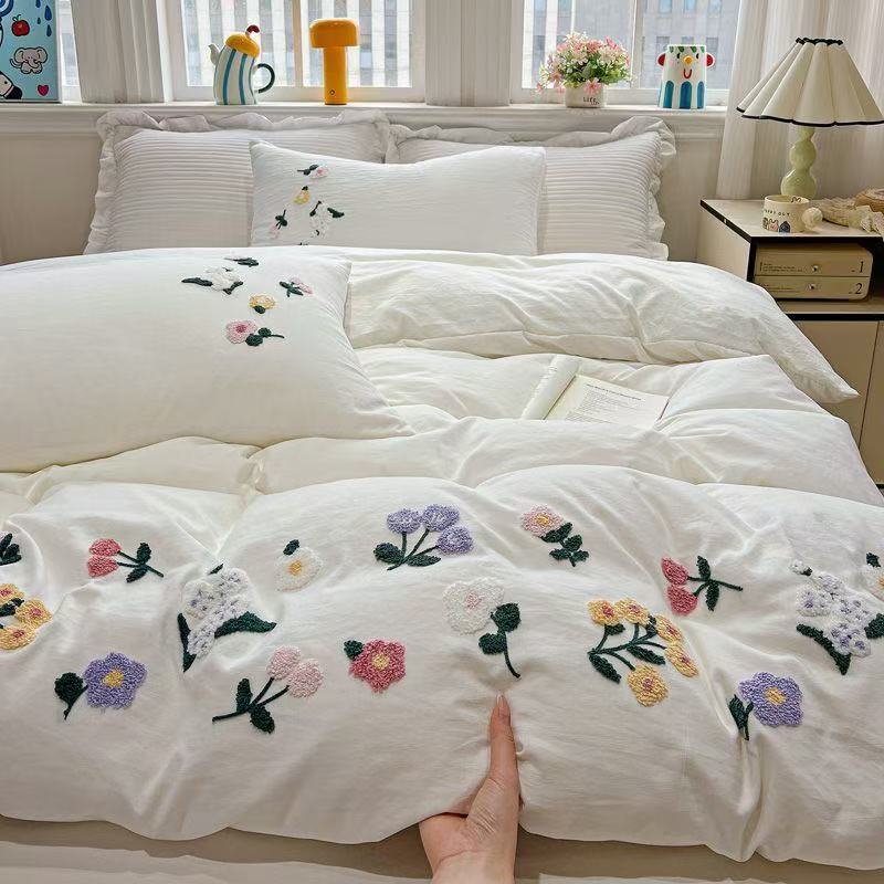 Aesthetic Floral Embroidery Du - Aesthetic Floral Duvet Cover ulasan dan harga