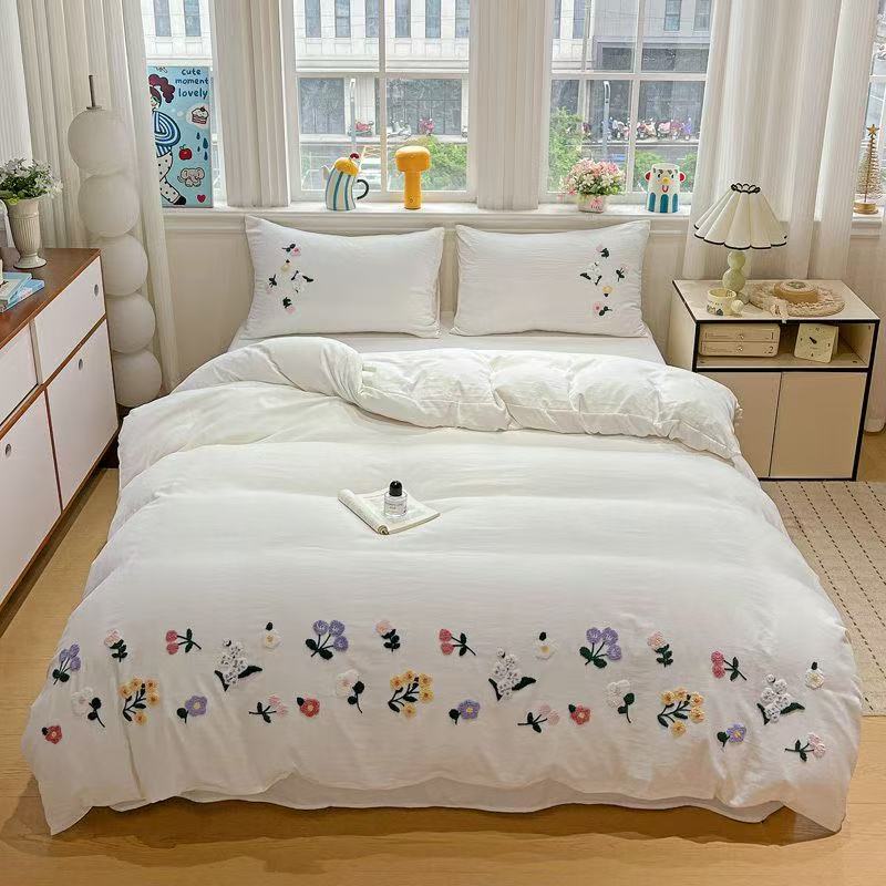Aesthetic Floral Embroidery Du - Aesthetic Floral Duvet Cover ulasan dan harga